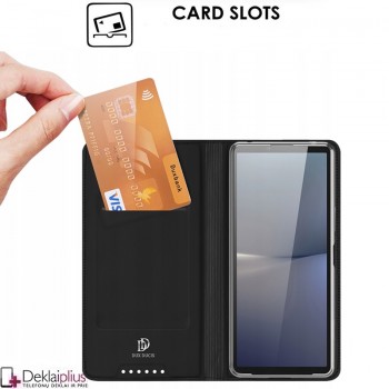 Dux Ducis Skin Pro dirbtinės odos dėklas - juodas (Sony Xperia 10 VI) Dux Ducis Skin Pro dirbtinės odos dėklas - juodas (Sony Xperia 10 VI)